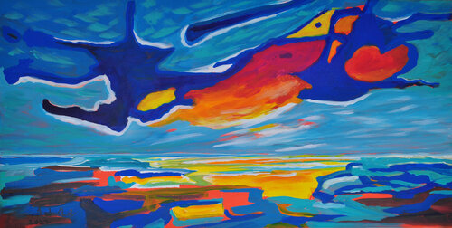 Ocean of joy di Zelie Alice, Pittura in vendita su Singulart