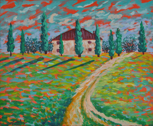 One fine day in Tuscany di Zelie Alice, Pittura in vendita su Singulart