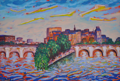 Île de la Cité, Paris by Zelie Alice, Painting for Sale on Singulart