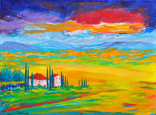Cheerful day ahead van Zelie Alice, Schilderij te koop op Singulart