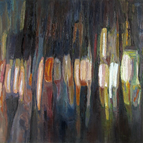 Walking in the Rain 2 by Frédéric Choisel, Painting for Sale on Singulart
