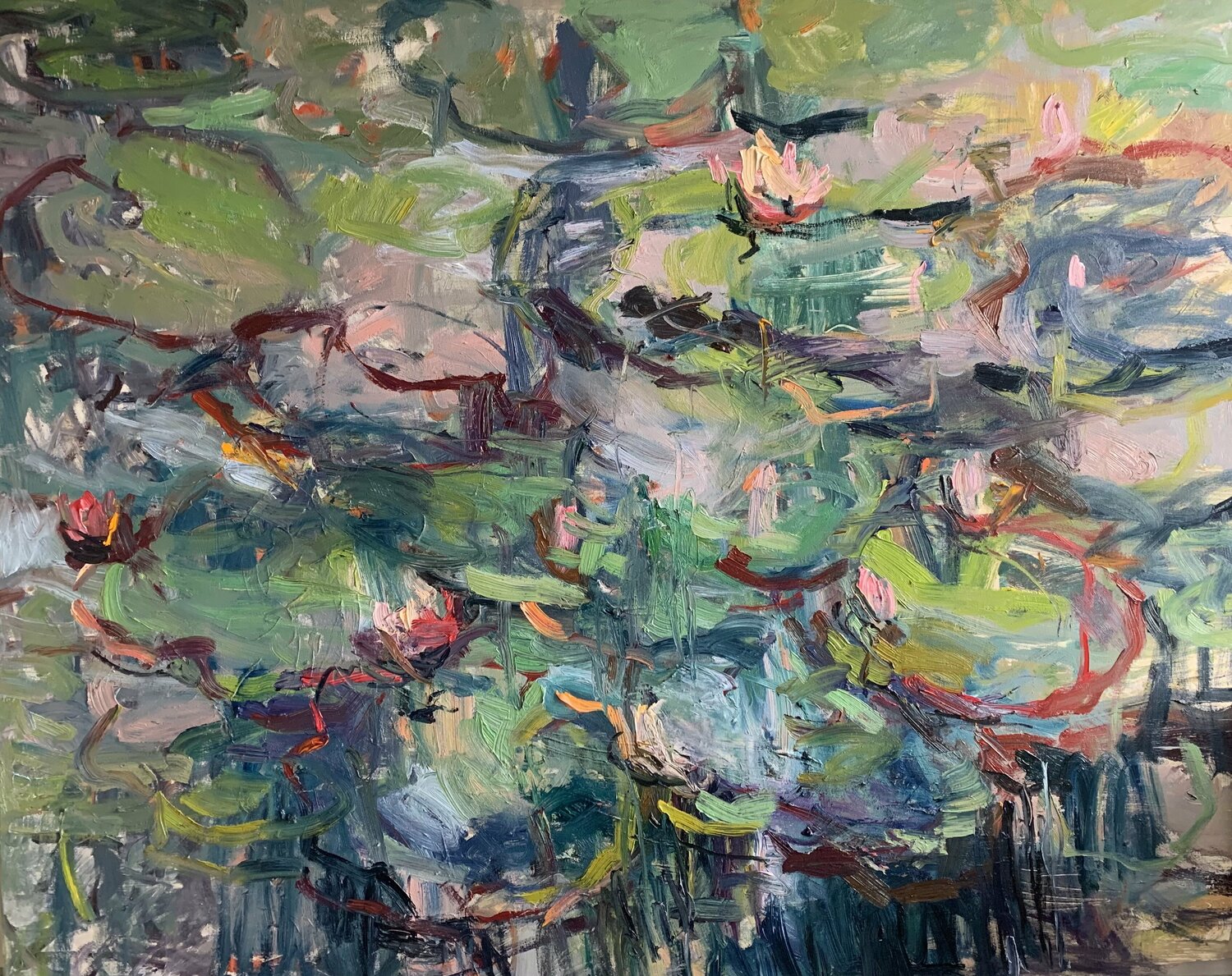 Nympheas. Memories of summer in Giverny. by Lilia Orlova-Holmes (2020) :  Painting Oil on Canvas - SINGULART