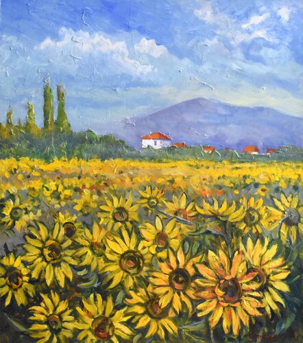 sunflowers van Grigorii Zulkarniaev, Schilderij te koop op Singulart