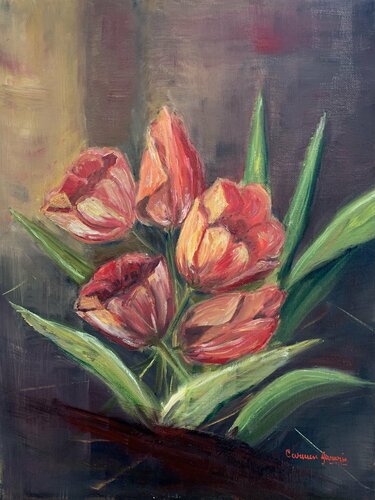 Tulips van Carmen Aurariu, Schilderij te koop op Singulart