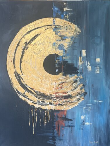 Blue Feeling V van Carmen Aurariu, Schilderij te koop op Singulart