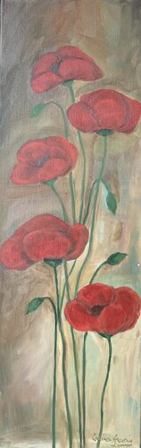 Poppies Flowers par Carmen Aurariu, Peinture en vente sur Singulart