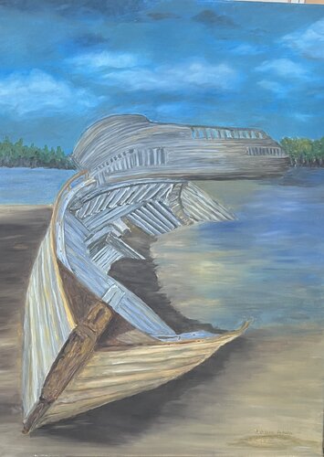 Old Boats by Carmen Aurariu, Painting for Sale on Singulart