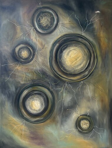 Network of Light by Carmen Aurariu, Painting for Sale on Singulart