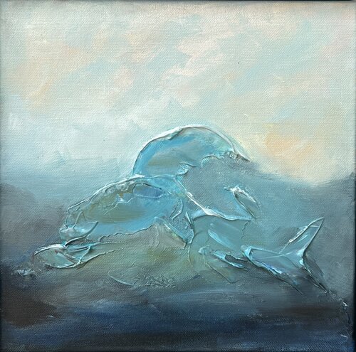 Abstract Blue by Carmen Aurariu, Painting for Sale on Singulart