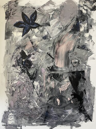 Blue moon lilly van Abdulrahman Hamdi, Schilderij te koop op Singulart