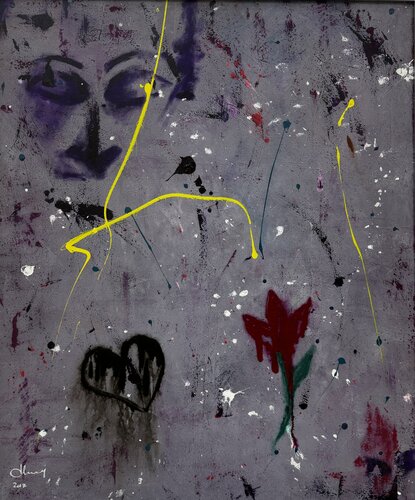 "Purple Reflections," di Abdulrahman Hamdi, Pittura in vendita su Singulart