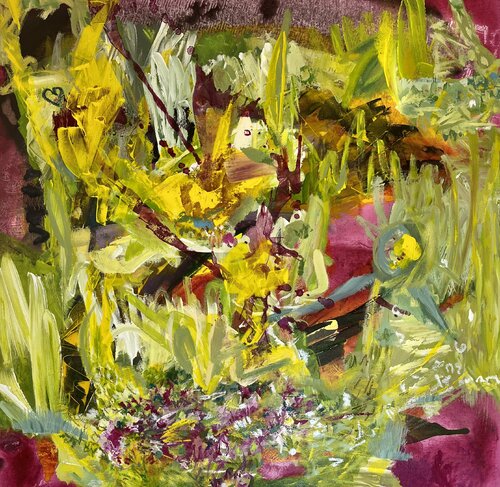 Blumenmeer van Claudia Dietschi, Schilderij te koop op Singulart