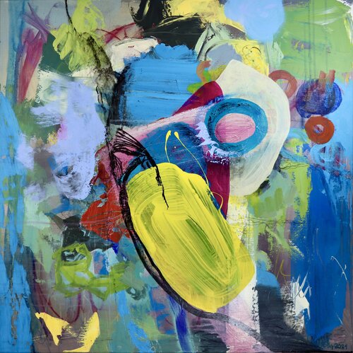 Floating Flowers di Claudia Dietschi, Pittura in vendita su Singulart