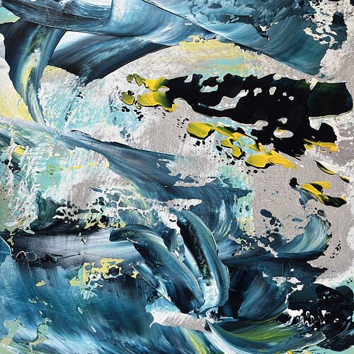Lake of Zurich van Claudia Dietschi, Schilderij te koop op Singulart