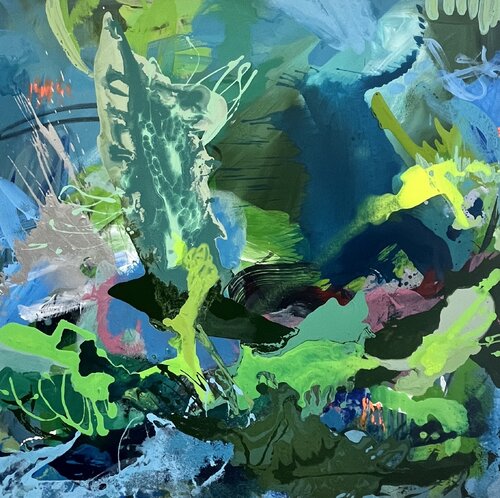 Green Lagoon von Claudia Dietschi, Malerei kaufen auf Singulart