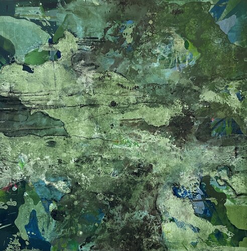 Green Lagoon de Claudia Dietschi, Pintura a la venta en Singulart
