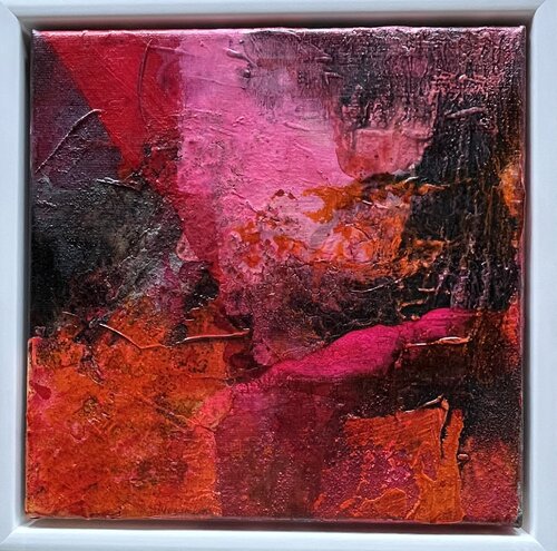 Feuer im Morgenrot van Claudia Dietschi, Schilderij te koop op Singulart