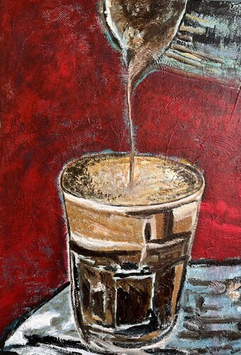 Kaffeetasse von Claudia Dietschi, Malerei kaufen auf Singulart
