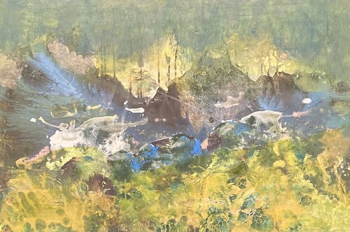 Zwischen Himmel und Erde van Claudia Dietschi, Schilderij te koop op Singulart