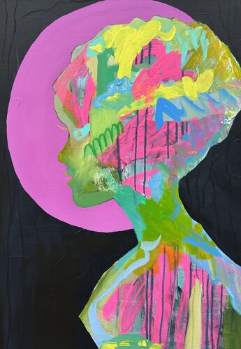 Voice of She - das zeitlose, weibliche Manifest van Claudia Dietschi, Schilderij te koop op Singulart