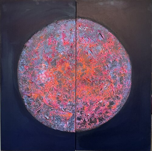 Feuer in der Dunkelheit von Magdalena Oppelt, Malerei kaufen auf Singulart