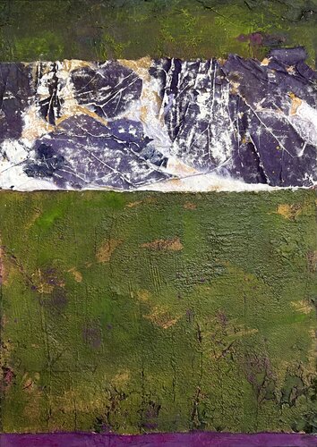 Herbarium in Violett par Magdalena Oppelt, Peinture en vente sur Singulart