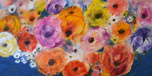 Flower Presentation de Susan Monk, Pintura a la venta en Singulart