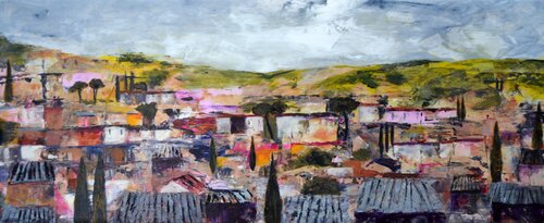 Village Colours de Susan Monk, Pintura a la venta en Singulart