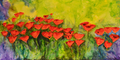 Spring Poppies de Susan Monk, Pintura a la venta en Singulart
