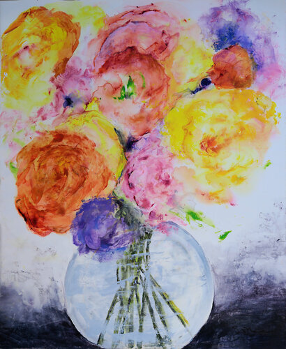 Just Flowers di Susan Monk, Pittura in vendita su Singulart