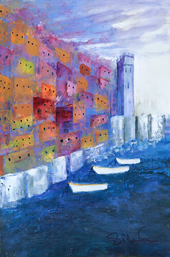 Cinque Terre de Susan Monk, Pintura a la venta en Singulart