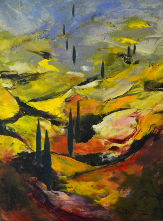 Sunflower time Acrylic Susan Monk