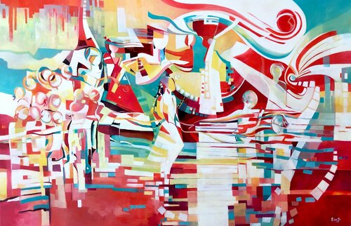 Stepping Up di Ella Prakash, Pittura in vendita su Singulart