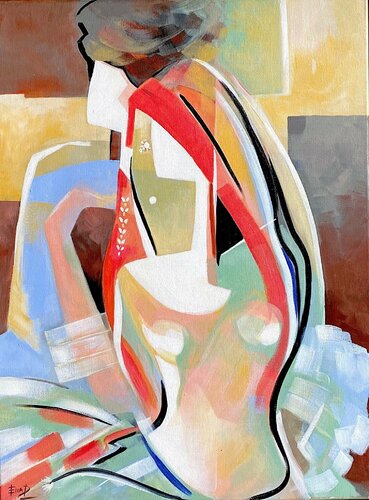 Together van Ella Prakash, Schilderij te koop op Singulart