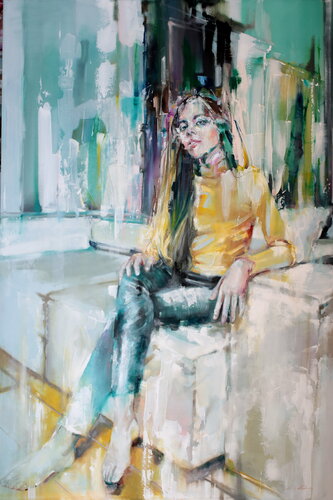 per te, per me :nel cielo di Monica Abbondanzia, Pittura in vendita su Singulart