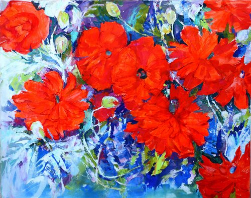 Mohnen par Elena Starostina, Peinture en vente sur Singulart