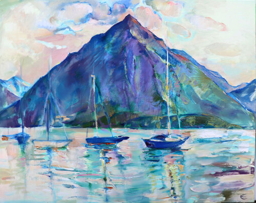 Thunersee, Schweiz von Elena Starostina, Malerei kaufen auf Singulart