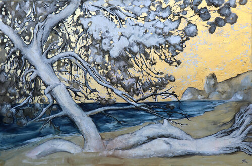 Olivenbäume in grünem Licht Elena Starostina