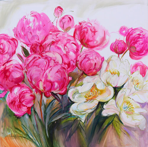Pfingstrosen von Elena Starostina, Malerei kaufen auf Singulart