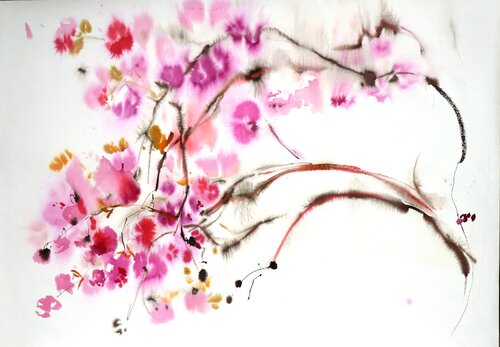 Magnolienzweig di Elena Starostina, Pittura in vendita su Singulart