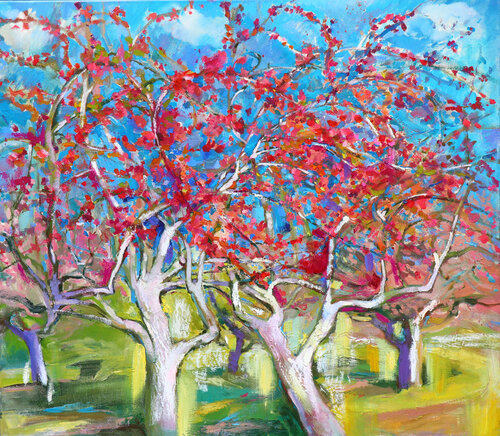 Kirschbaum by Elena Starostina, 油畫 for Sale on Singulart