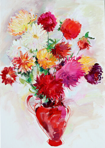 Sommerblumen in der Vase par Elena Starostina, Peinture en vente sur Singulart