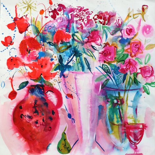 Sommerblumen in der Vase by Elena Starostina, Painting for Sale on Singulart