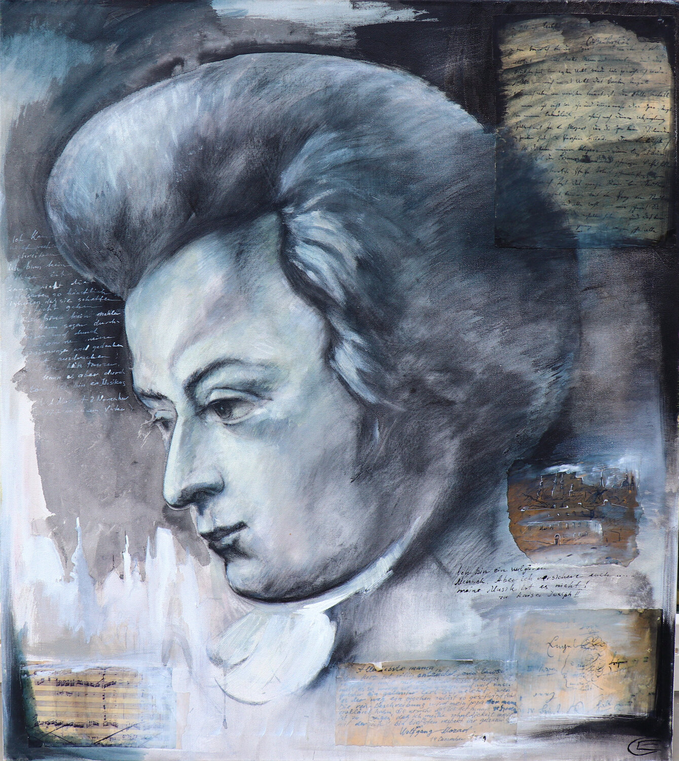 Portrait of Mozart Elena Starostina Originalgemälde zu verkaufen