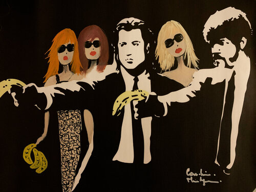 Tribute to Banksy (2) di Caroline Montigneaux, Pittura in vendita su Singulart