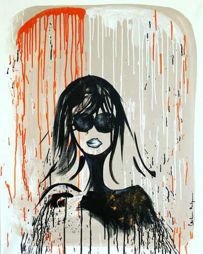 Orange Givrée par Caroline Montigneaux, Peinture en vente sur Singulart