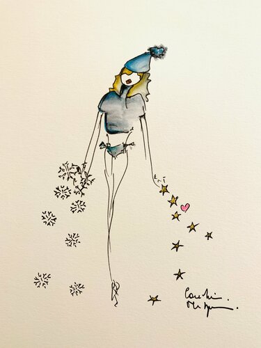 Winter Nana par Caroline Montigneaux, Dessin en vente sur Singulart