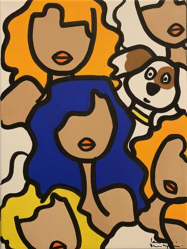 Mirza, te revoilà ! di Caroline Montigneaux, Pittura in vendita su Singulart