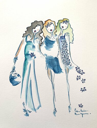 Spring Nanas par Caroline Montigneaux, Dessin en vente sur Singulart