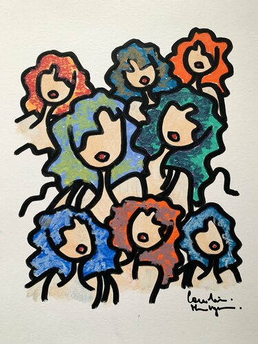 Les Nanas d’airain par Caroline Montigneaux, Dessin en vente sur Singulart